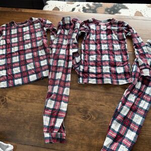 GAP Kids Plaid Pajama Set - Red, Black, and White